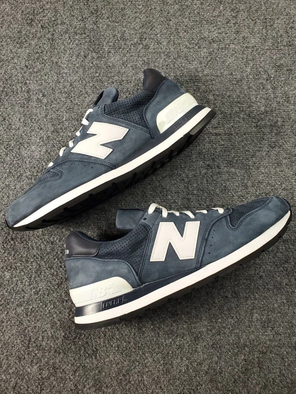 New Balance 995 Suede Encap Retro Sneakers Made in USA Size 12 Navy M995DNN NEW